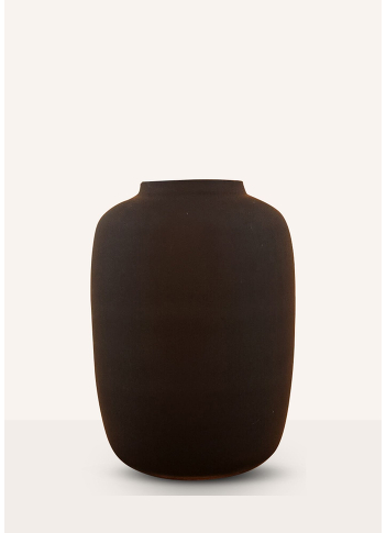 Matt Black M vase
